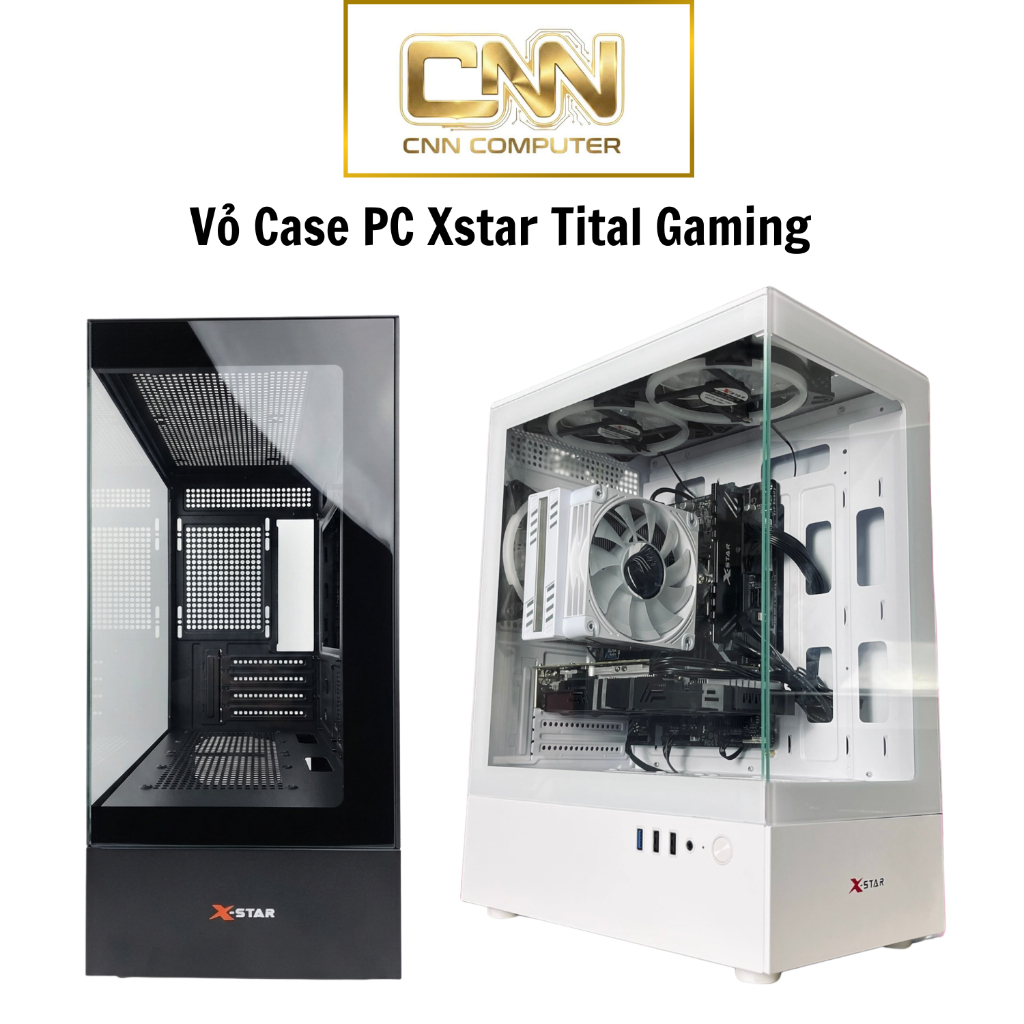 Vỏ Case PC Xstar Tital Gaming Chính Hãng, Thiết Kế Hiện Đại, Kính Cường Lực, Tản Nhiệt Tốt