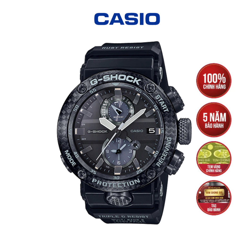 Đồng Hồ Casio G-Shock GWR-B1000-1ADR Cấu Trúc Carbon Nguyên Khối, Pin Năng Lượng Mặt Trời - Hàng Chí