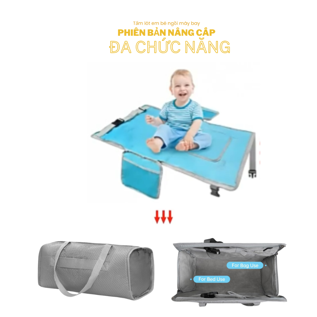 Giường ngủ máy bay cho bé toddler airplane bed – chỗ để chân đi máy bay, phiên bản nâng cấp có khóa 