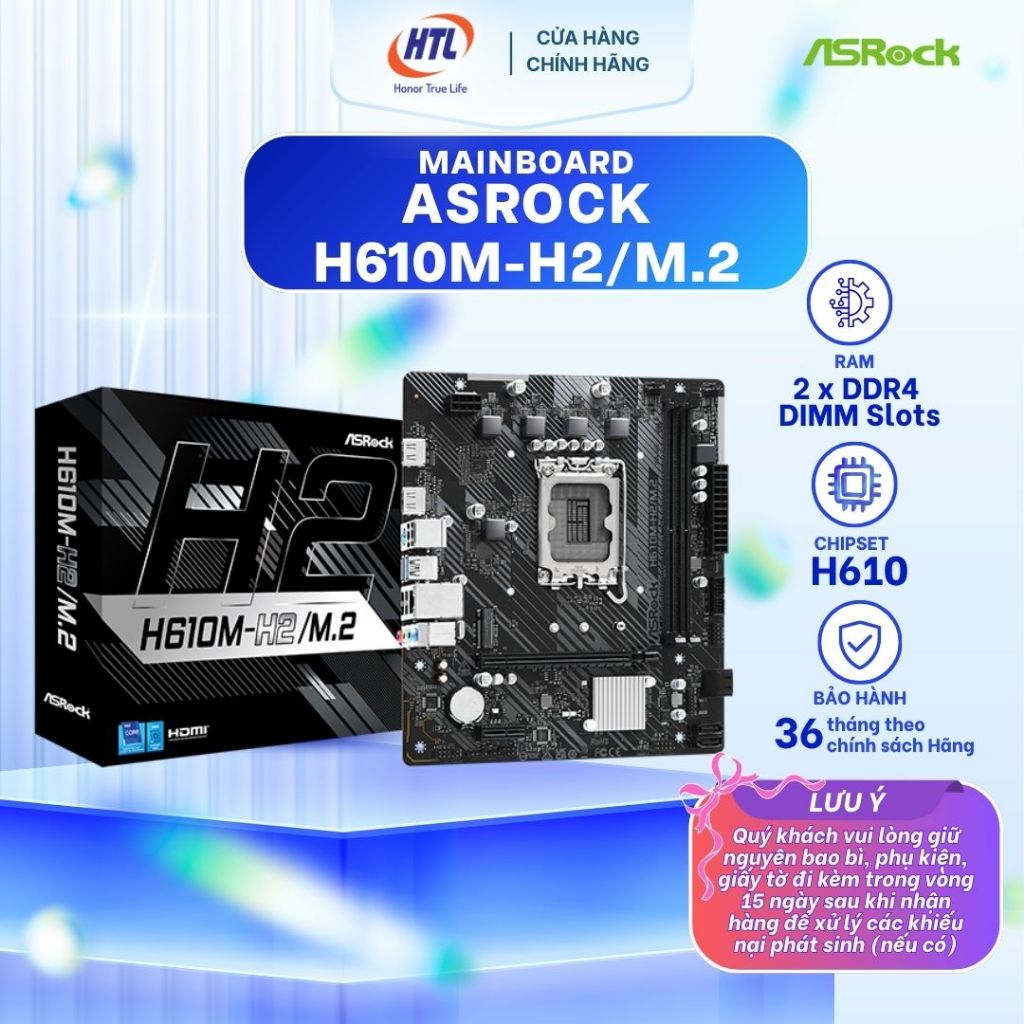 Mainboard ASROCK H610M-H2/M.2 (HÀNG CHÍNH HÃNG)
