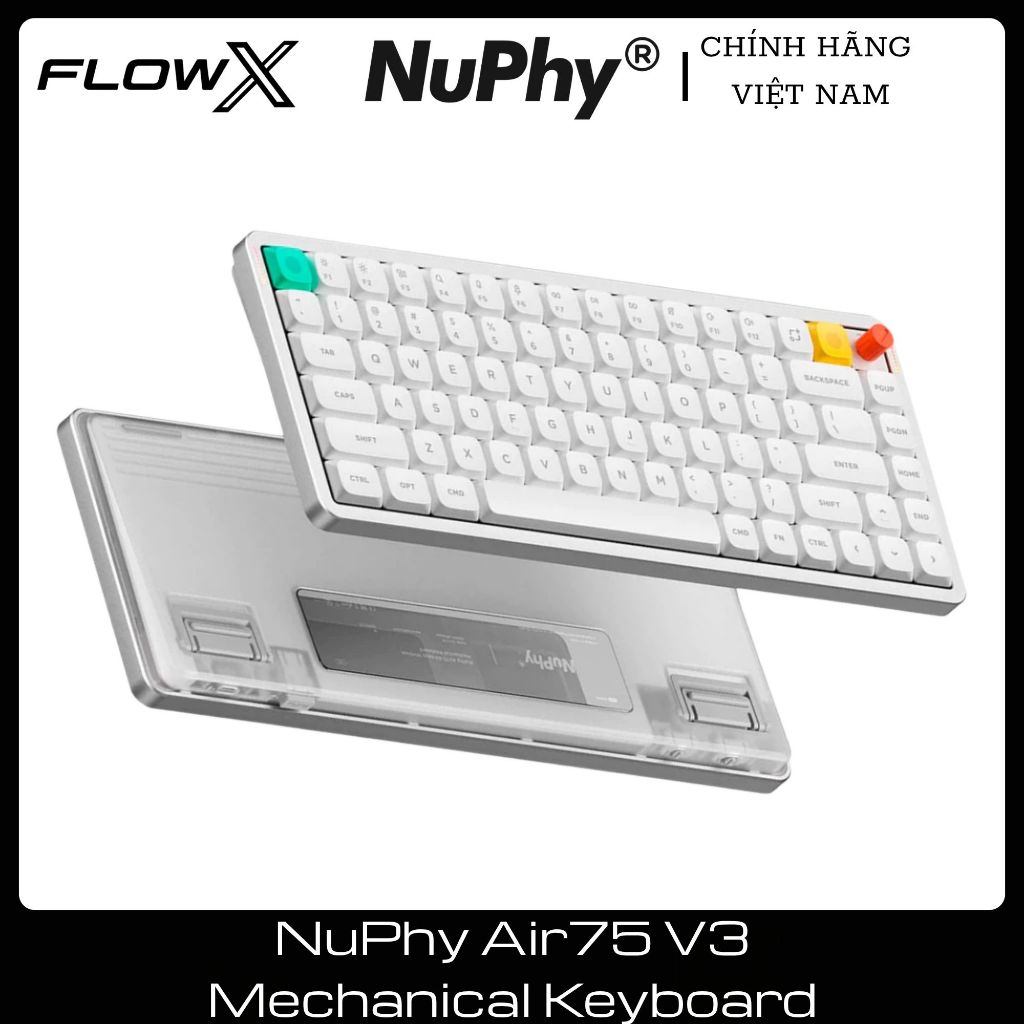 Bàn phím cơ không dây NuPhy Air75 V3 RGB 75% Low Profile Hotswap