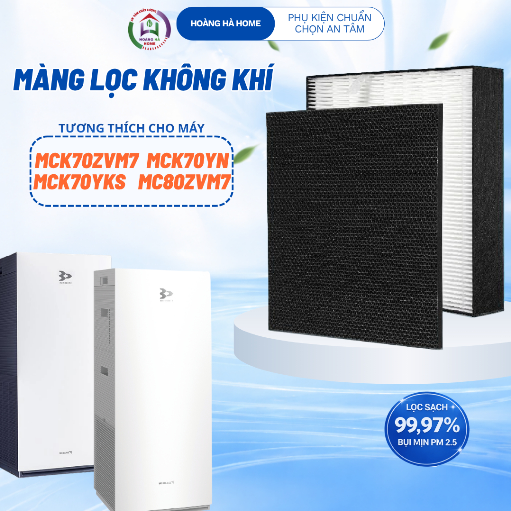 Màng lọc không khí  tương thích cho máy Daikin MCK70ZVM7, MC80ZVM7, MCK70YN, MCK70YKS - Màng lọc khô