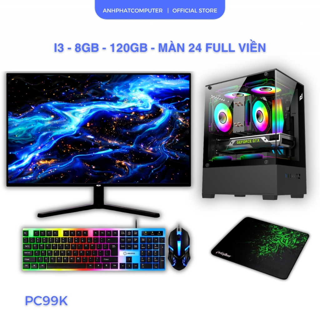 PC Core i5 RAM 16GB SSD 240GB Có Card Rời Chơi Game Valorant LOL