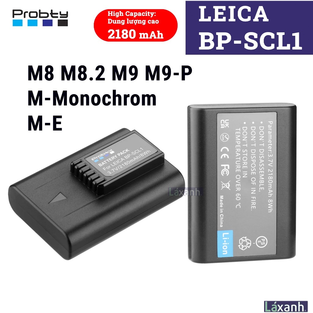 Leica BP-SCL1 2180mAh | Pin máy ảnh Probty cho Leica BP SCL1 cho M8 M8.2 M9 M9-P Leica M-Monochrom  