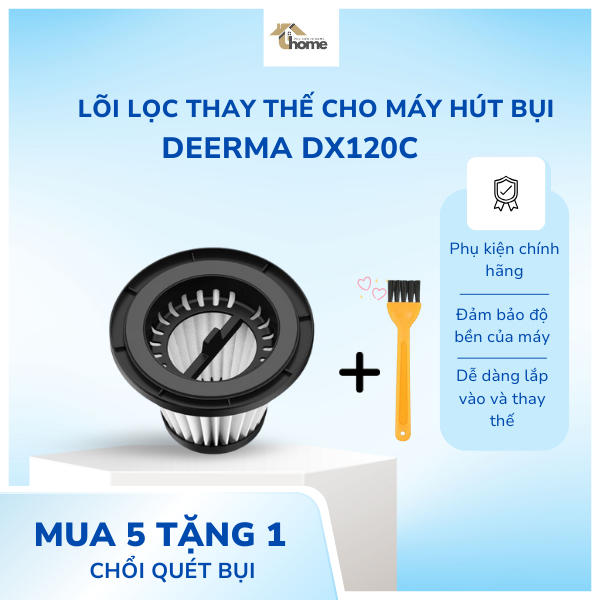 Combo 3 lõi DX120C bộ lọc Hepa thay thế dành cho máy hút bụi Deerma DX120C