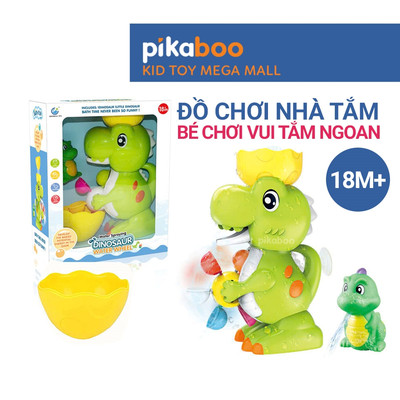 Đồ chơi khủng long nhà tắm cho bé Pikaboo, chất liệu nhựa an toàn, màu sắc bắt mắt