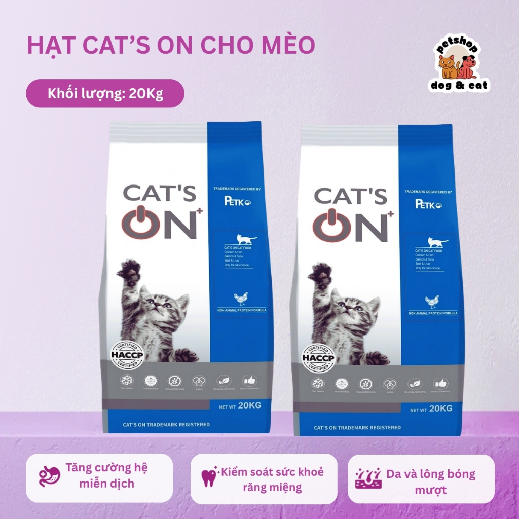 (Cat on 20kg) Hạt thức ăn mèo Cat's On 20kg - Petshop Dog&Cat