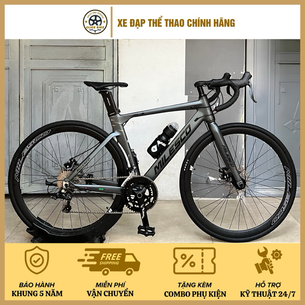 Xe đạp MILESCO GLS (Bản mới) - Gen3 nâng cấp củ đề sau Shimano