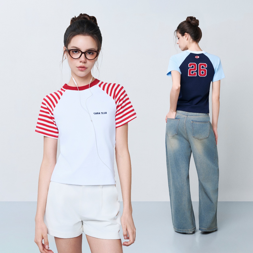CARA Áo thun nữ Arya kiểu raglan nhiều màu năng động