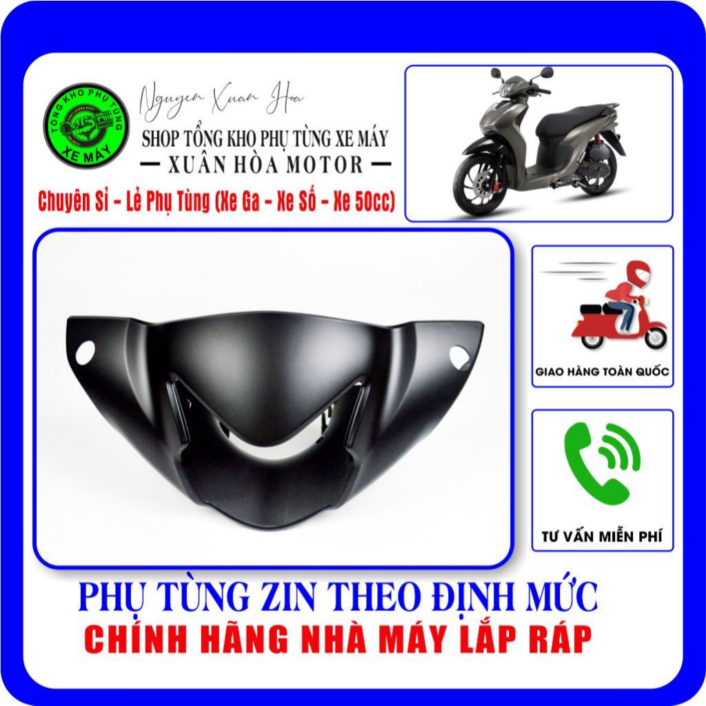 Nắp trước tay lái/ Ốp đầu trước/ Ốp đèn pha VELIA 50cc/ VELIA ESPERO 50cc (Chất liệu nhựa ABS, chính
