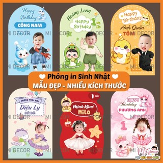 Phông in trang trí thôi nôi sinh nhật cho bé ( Nhiều kích thước)