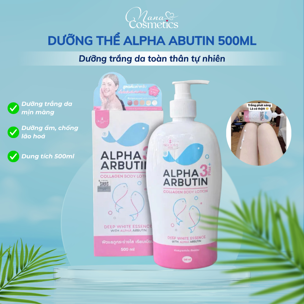 [Chính Hãng] Dưỡng thể ALPHA ABUTIN 500ml Dưỡng Trắng Da Dưỡng Ẩm Chống Lão Hóa