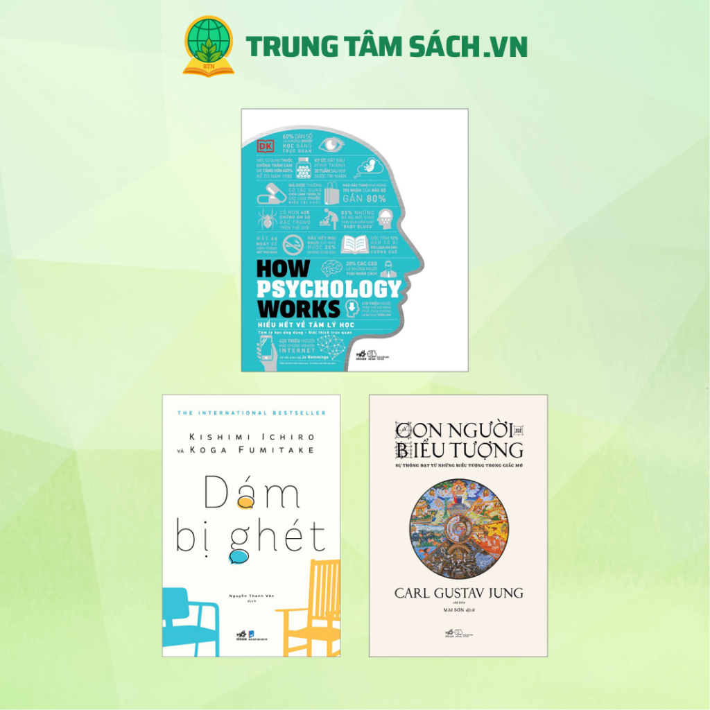 Sách - Dám Bị Ghét, Con Người Và Biểu Tượng-Man And His Symbols, How Psychology Works-Hiểu Hết Về Tâ