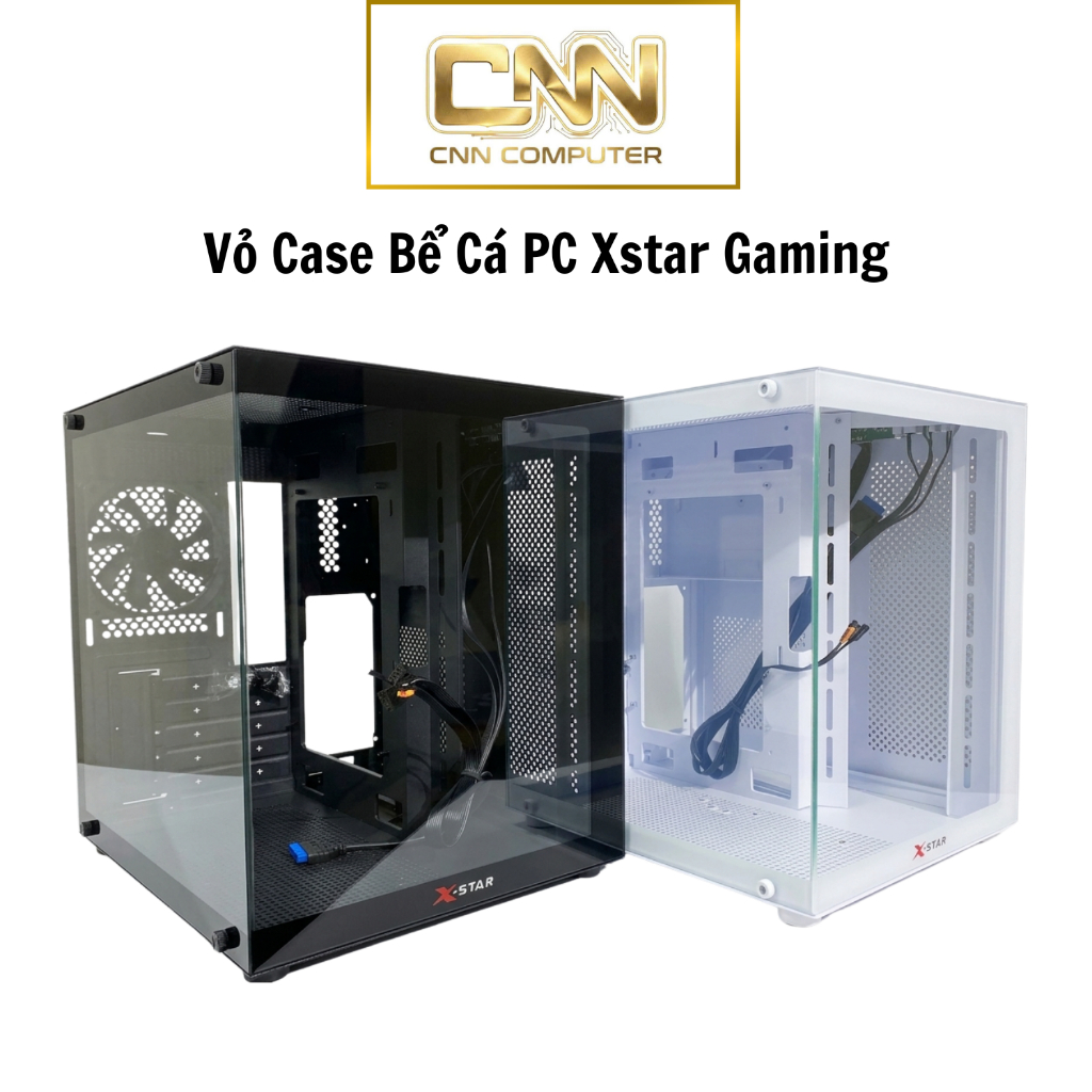 Vỏ Case Bể Cá Trắng Infinity Xstar Chính Hãng, Kính Cường Lực Hỗ Trợ RGB, Case Gaming Đẹp