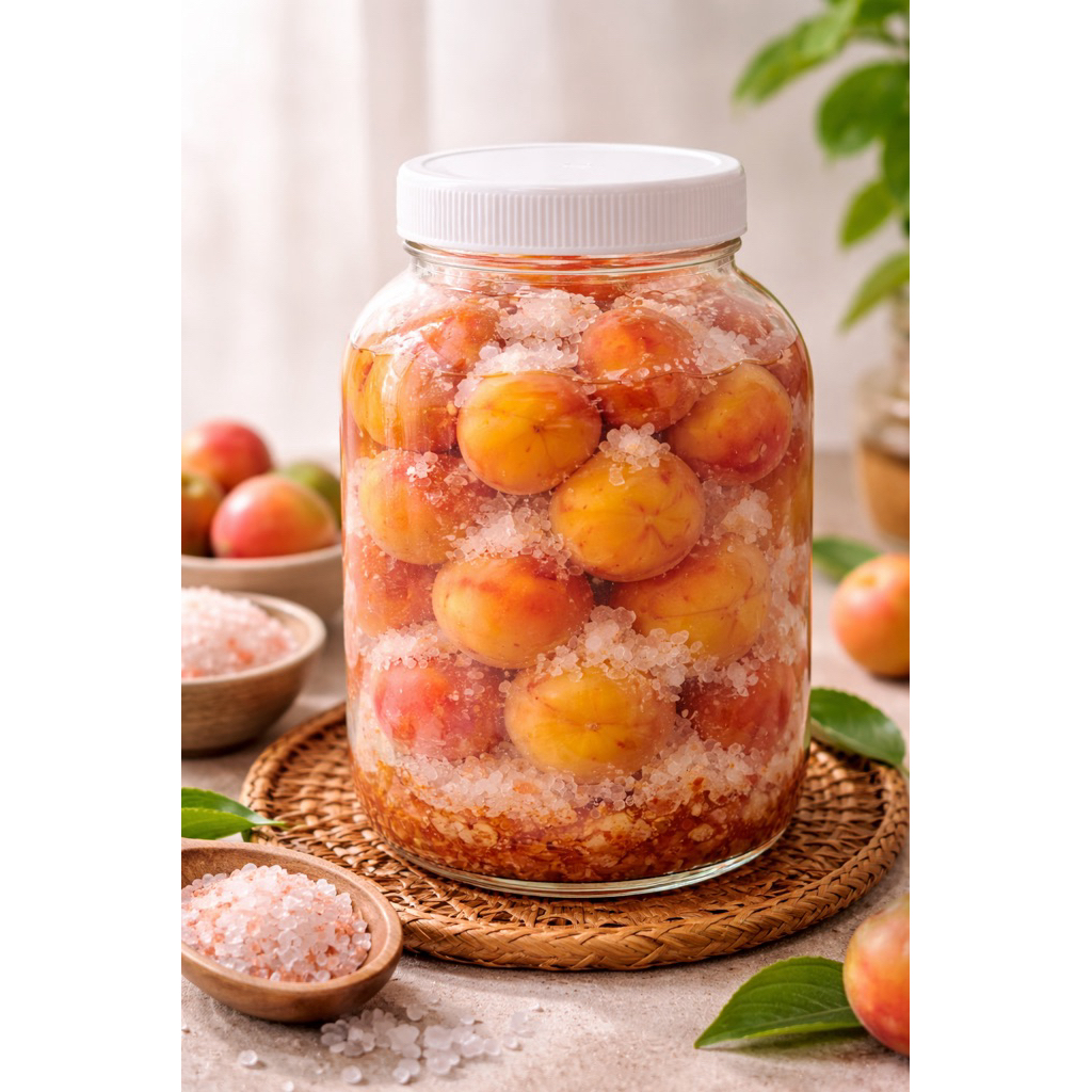 Mơ muối Umeboshi, mơ má đào ủ muối đường hữu cơ Nhật Bảnn