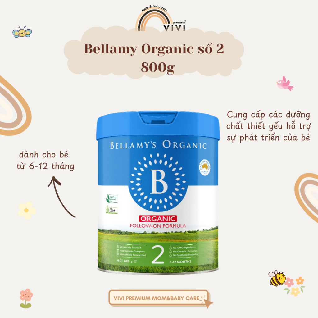 Sữa Bellamy's Organic 8HMO 800g - Số 2
