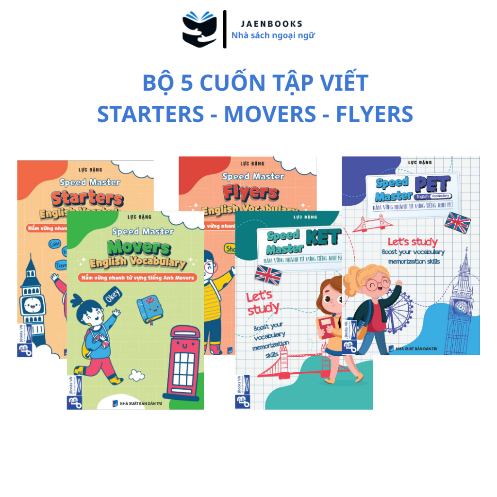 Sách tiếng Anh - Bộ 5 cuốn tập viết Starters - Movers - Flyers