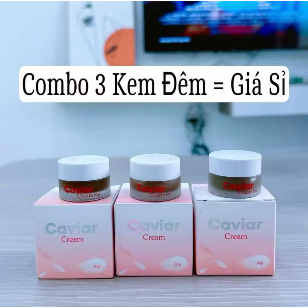 Combo sỉ kem nám đêm Caviar trứng cá tầm đen hộp size 10gr - GIÁ SỈ