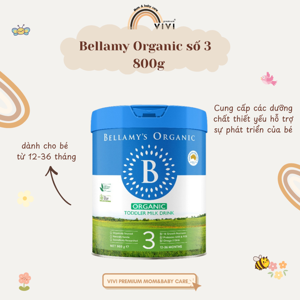 Sữa Bellamy's Organic 8HMO 800g - Số 3