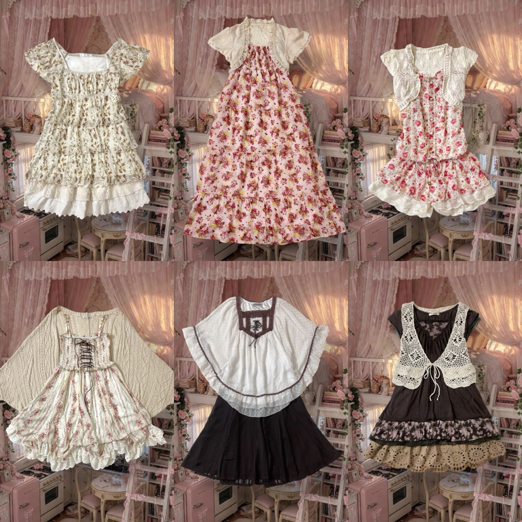 [Update 21/4] Set quần áo hoa nhí Himekaji | Shoujo | Coquette | Mori 2hand vintage