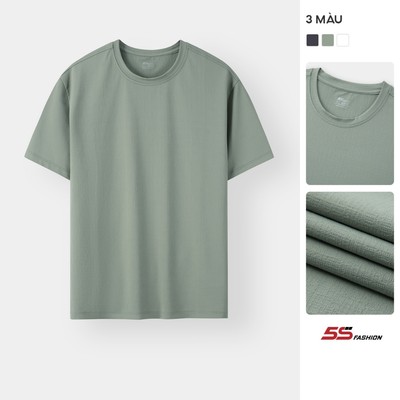 Áo Thun Nam Ngắn Tay 5S FASHION Trơn Basic Vải Hiệu Ứng Cao Cấp Phom Slimfit M0ATS26038
