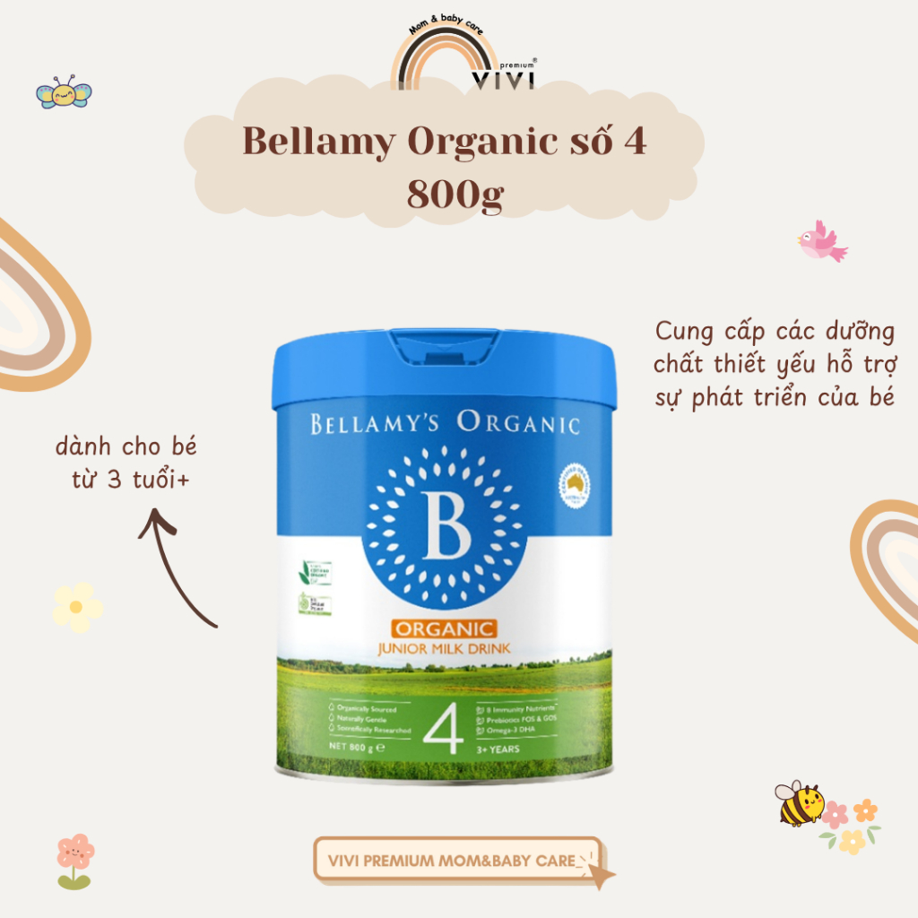 Sữa Bellamy's Organic 8HMO 800g - Số 4