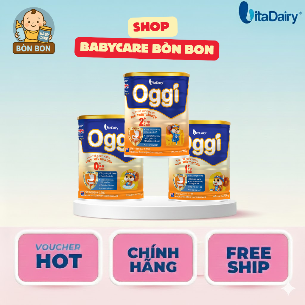 [Giá sốc] Sữa bột Oggi 1+ 2+ 900g HSD 11/2026