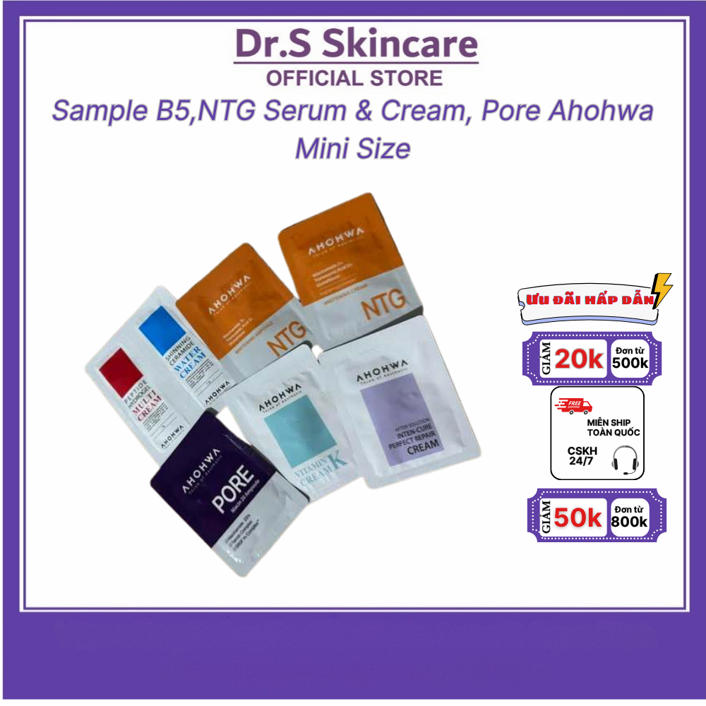 Sample B5,NTG Serum & Cream, Pore Ahohwa Mini Size