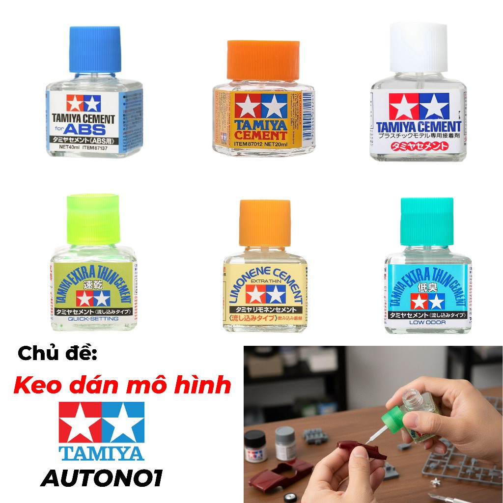 Dung Dịch Keo dán mô hình - keo dán dành cho nhựa ABS nhanh khôi extra thin cement tamiya các loại 8