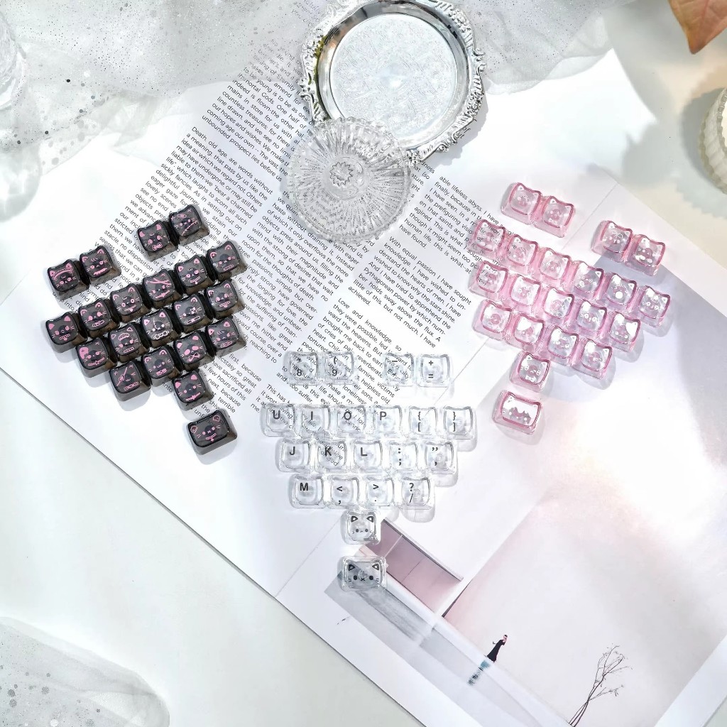 Keycap đầu mèo xuyên led 21 nút PC họa tiết Meoberg | BigBuy360 - bigbuy360.vn