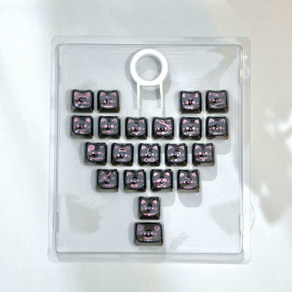 Keycap đầu mèo xuyên led 21 nút PC họa tiết Meoberg | BigBuy360 - bigbuy360.vn