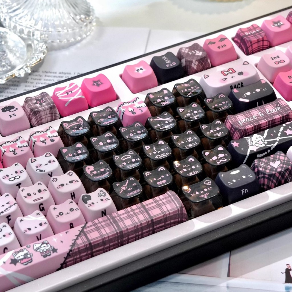 Keycap đầu mèo xuyên led 21 nút PC họa tiết Meoberg | BigBuy360 - bigbuy360.vn