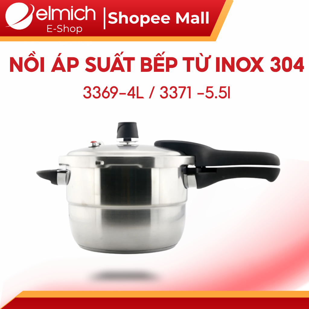 Nồi Áp Suất Bếp Từ Elmich EL-3369 (4L) / EL-3371(5.5L) / EL-8278(5L) Nồi Áp Suất Elmich Chính Hãng