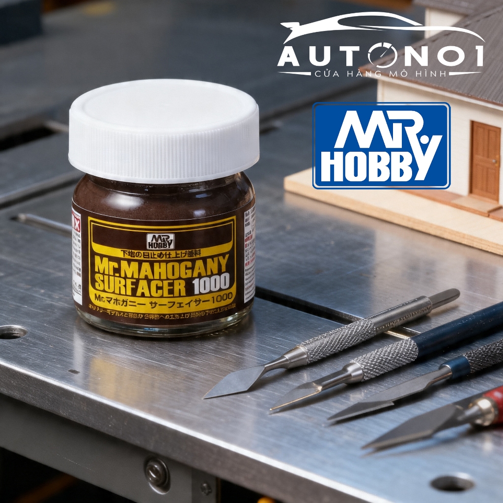 Lacquer sf-290 sơn lót mô hình mr.surfacer màu nâu đậm primer 1000 40ml Mr.Hobby SF290