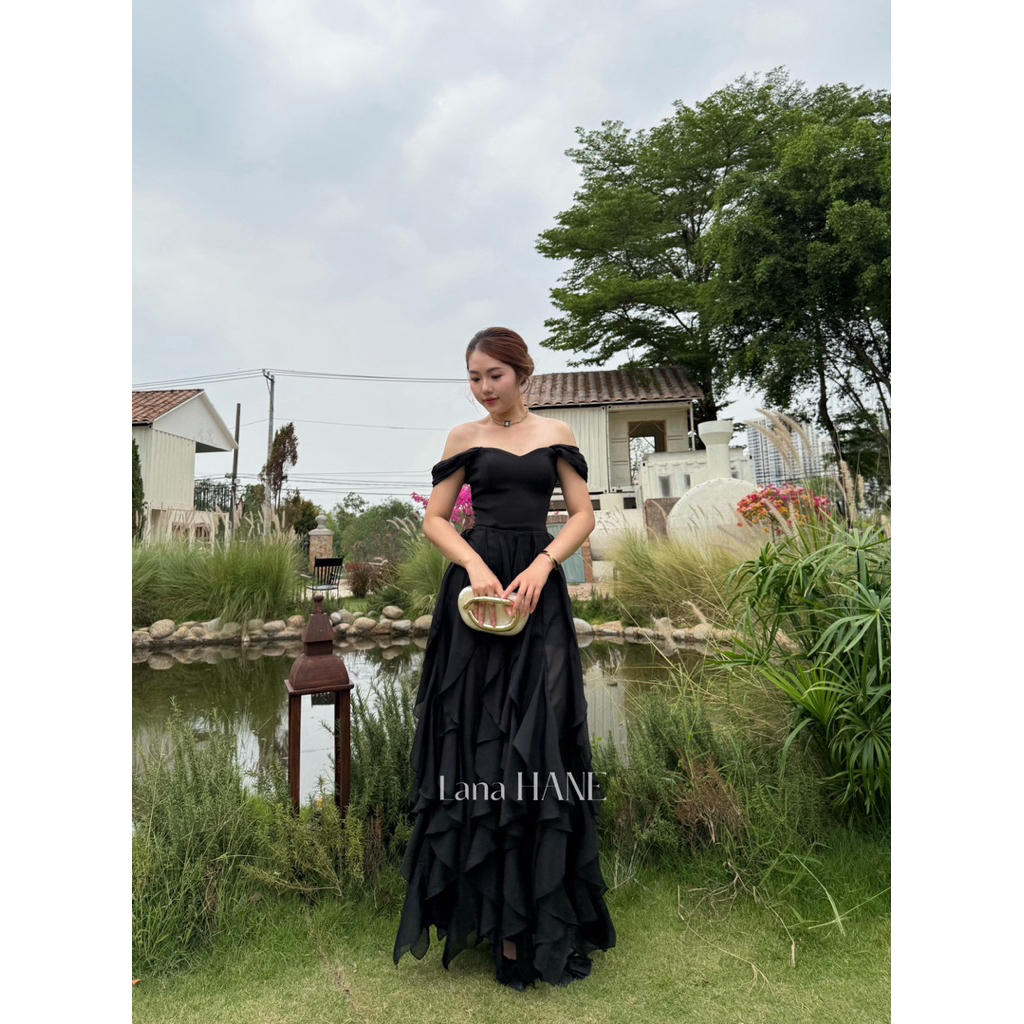Monica Dress_Đầm tua rua nhúng nhiều lớp tay rớt