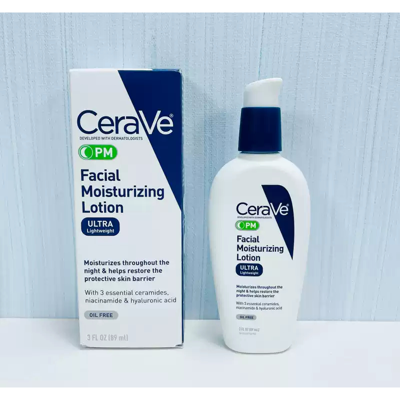 Kem dưỡng ẩm đêm mặt CeraVe PM 89ml - Chứa ceramides, niacinamide dưỡng ẩm sâu, giảm kích ứng