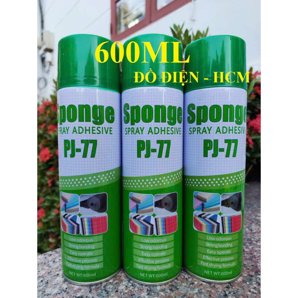 Sponge PJ77 Keo Xịt Dán Xốp Tường Đa Năng/Sponge PJ77 Chuyên Dán Mút Xốp, Cách Âm, Decal...