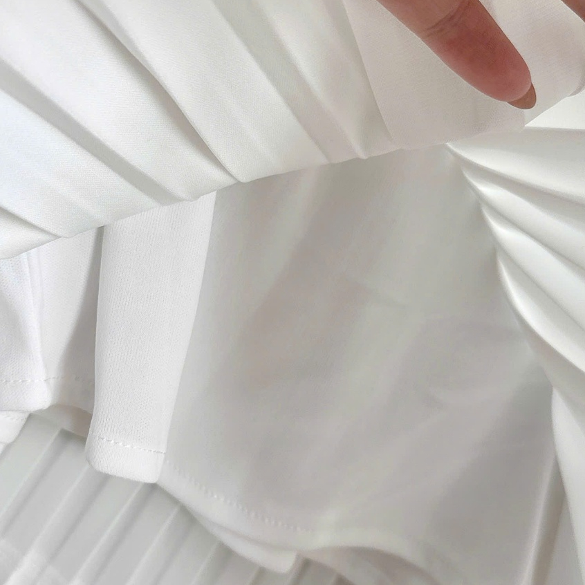 WEYOU - Chân váy xếp ly nhỏ phối nơ, chân váy ngắn xòe tiểu thư, có quần bảo hộ CVCG06 | BigBuy360 - bigbuy360.vn