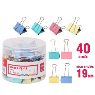 Kẹp giấy - kẹp bướm màu 19mm Deli E8555A