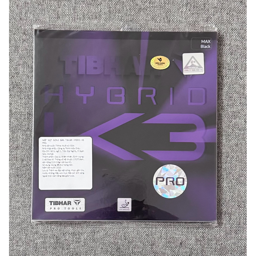 Mặt Vợt HYBRID K3 PRO max - hiệu Tibhar (Hàng chính hãng - Made in Germany)