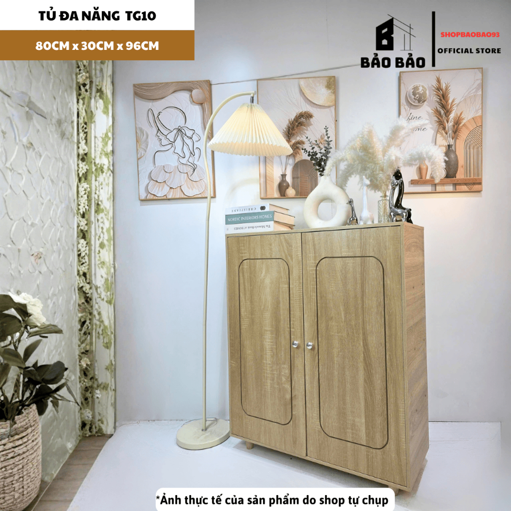Tủ gỗ đựng đồ tủ giày tiện dụng có ngăn tầng chất liệu MDF chống thấm BẢO BẢO - TG10 | BigBuy360 - bigbuy360.vn