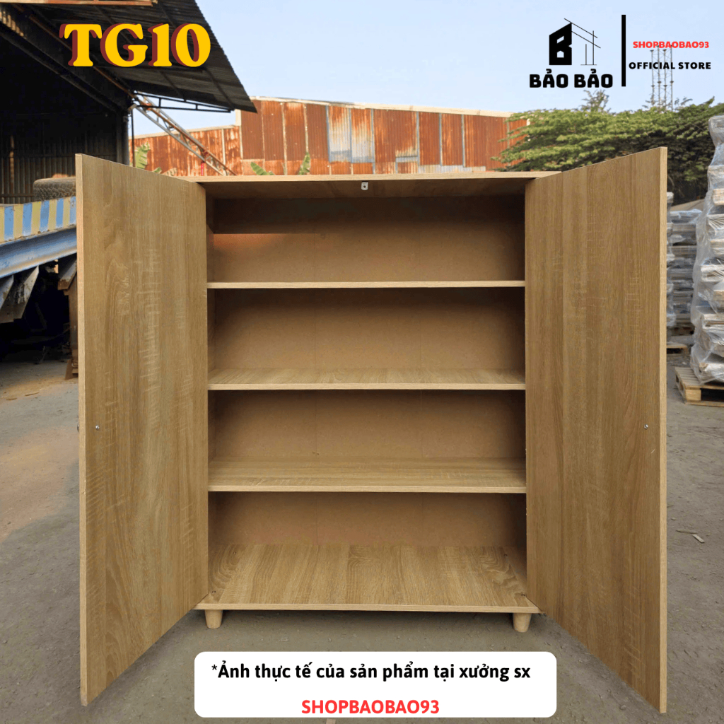 Tủ gỗ đựng đồ tủ giày tiện dụng có ngăn tầng chất liệu MDF chống thấm BẢO BẢO - TG10 | BigBuy360 - bigbuy360.vn
