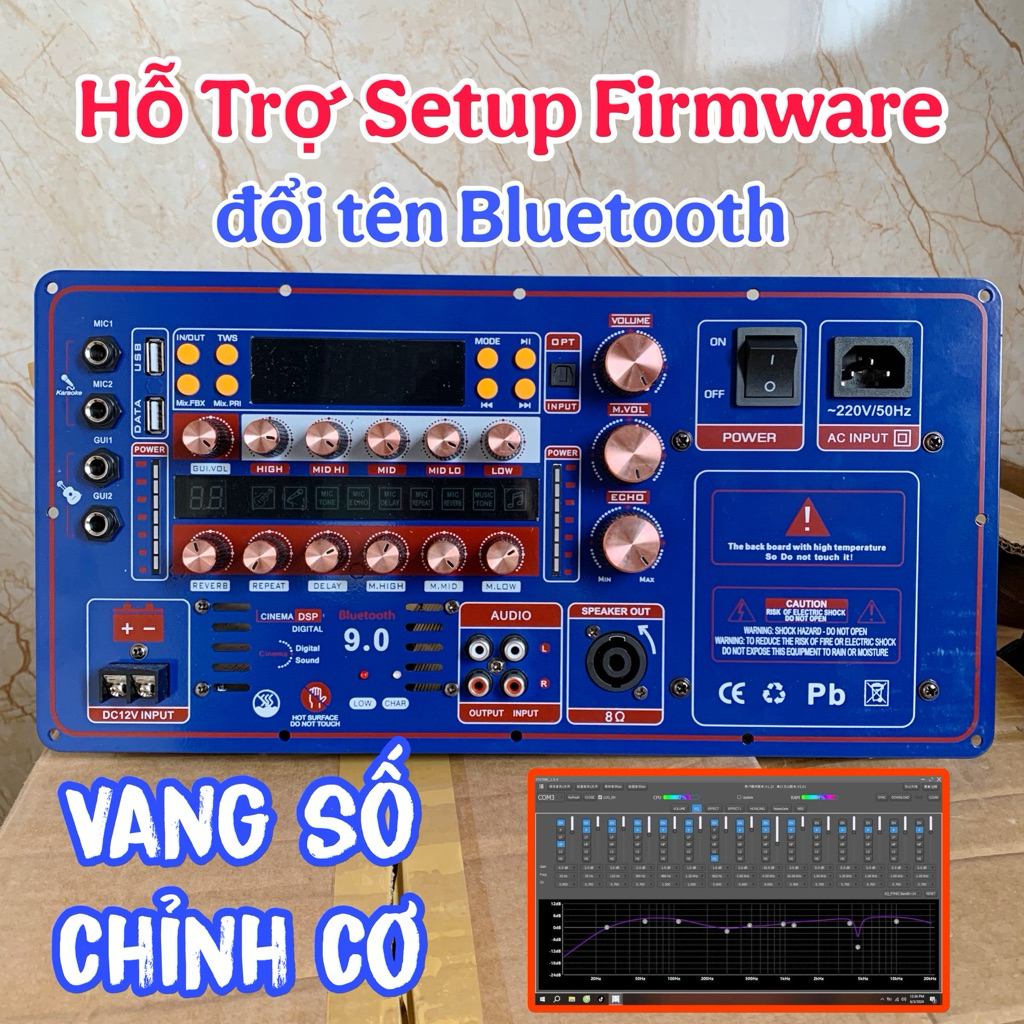 Mạch Loa Kéo Hs980 . Hỗ trợ setup Firmware . Mạch Loa Kéo Công Suất Lớn