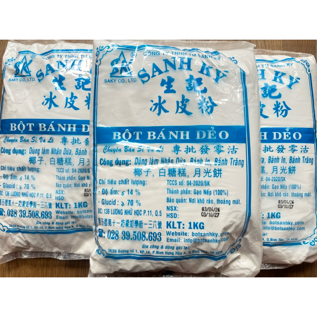 Combo 5kg BỘT BÁNH DẺO Sanh ký