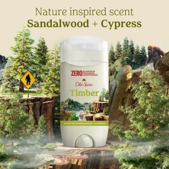 Lăn khử mùi Timber – Sandalwood + Cypress từ Old Spice