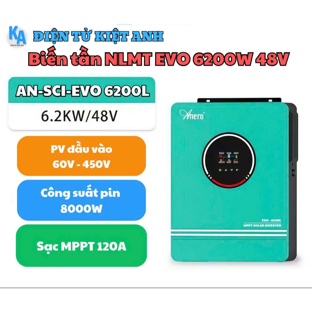 Biến Tần Năng Lượng Mặt Trời EVO 6200W 48V - AN-SCI-EVO 6200L