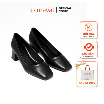 Giày cao gót nữ công sở 5 phân mũi vuông gót trụ sang chảnh, quý phái - Carnaval VS01