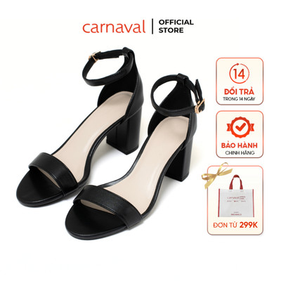Giày sandal nữ cao gót vuông 7 phân sang trọng, quý phái - Carnaval VS02