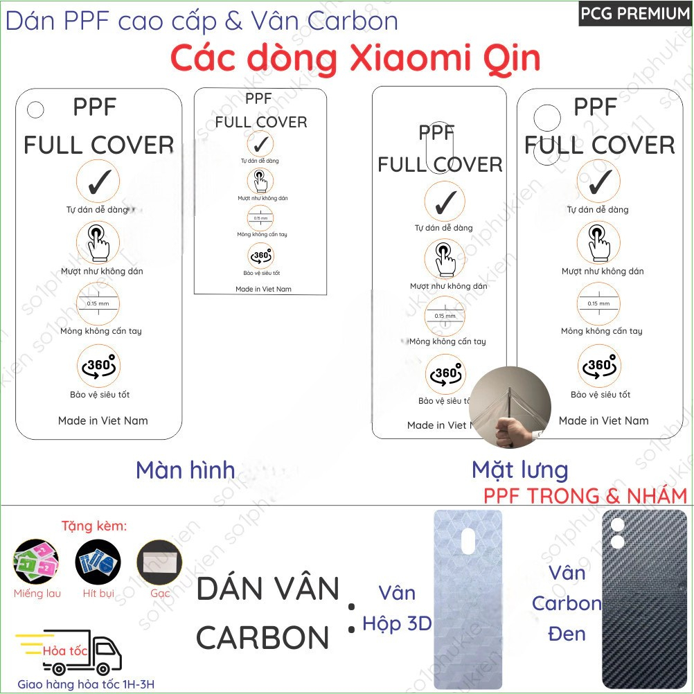 Dán PPF & Skin Carbon dành cho Xiaomi Duoqin3 Ultra/ Qin 3 Pro/ K25/ Duoqin 2 Pro/ Qin F25 F22 F21 P