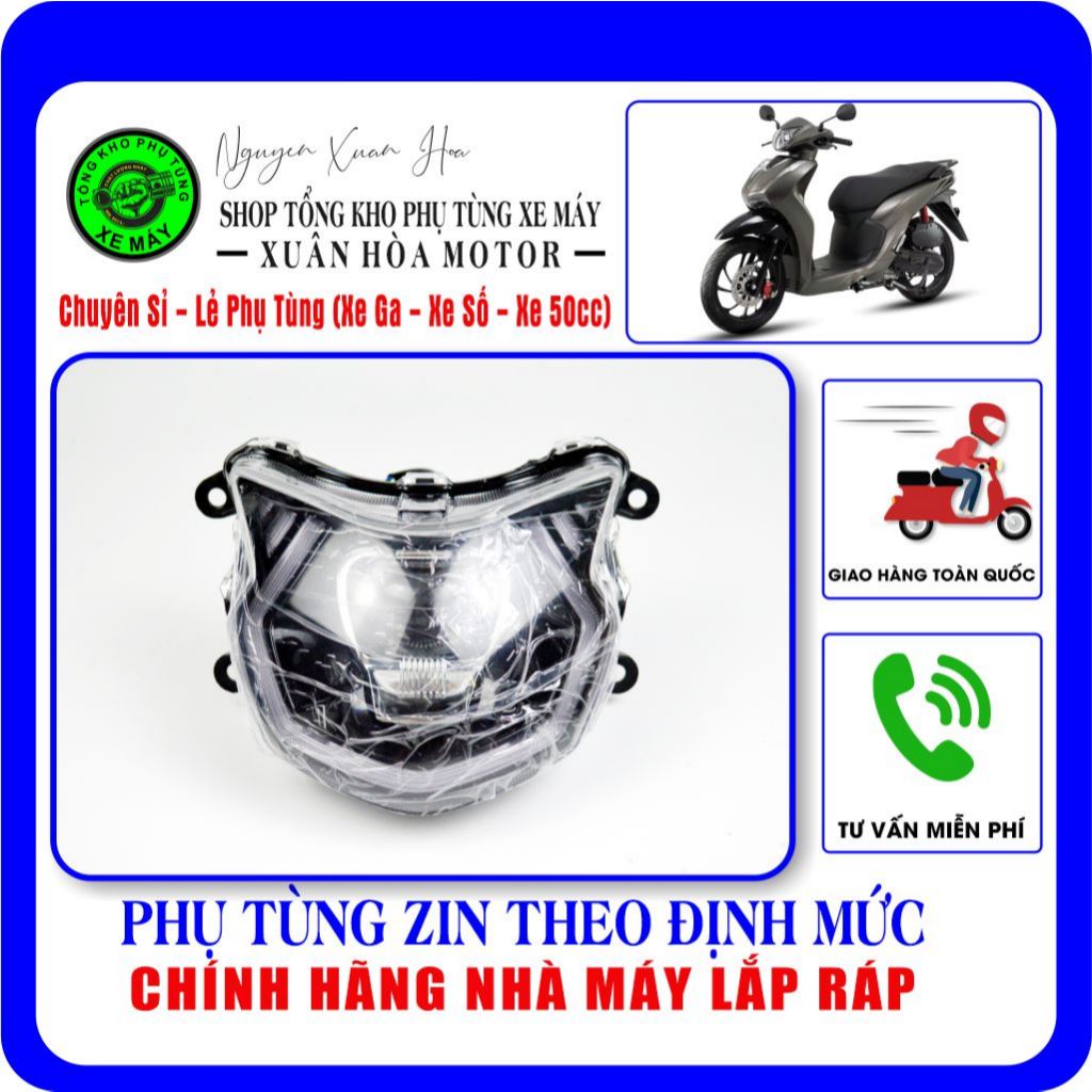 Đèn pha LED/ Pha đèn LED VELIA 50cc/ VELIA ESPERO 50cc/ VELIA điện (Hàng nhập khẩu, chính hãng nhà m